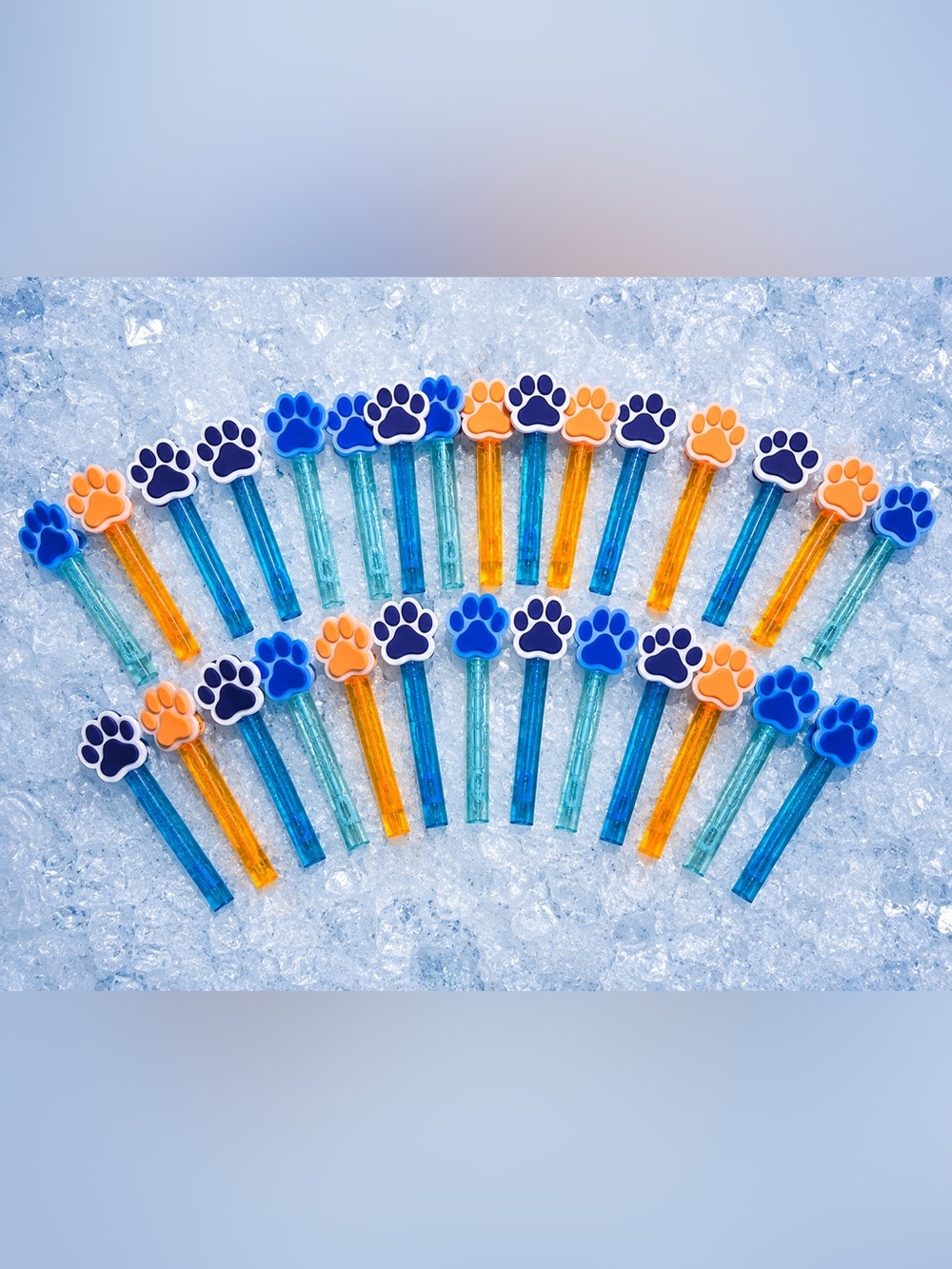 36pc Blue and Orange Dog Charms & 36 Bubble wands Party Favors Piñata Filler